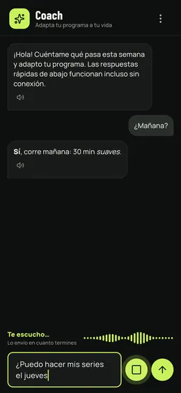 Hablar con el coach en voz alta