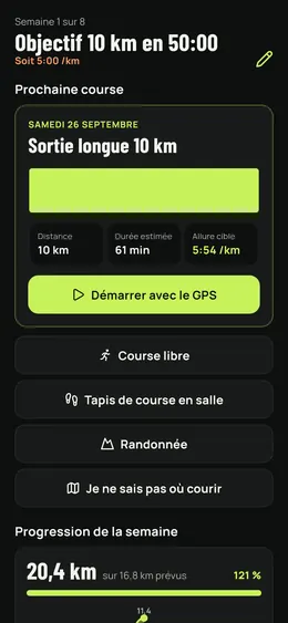 L'accueil de la course : prochaine sortie et semaine