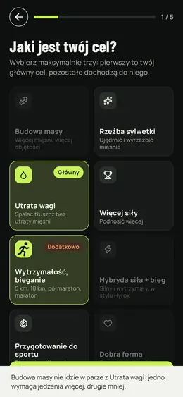 Wybór celów: jeden główny i do dwóch dodatkowych