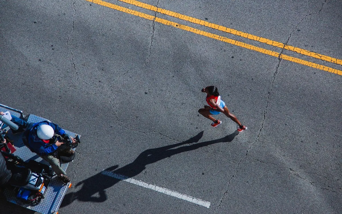 Coureurs pendant un marathon