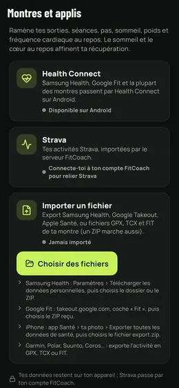 Montres et applis