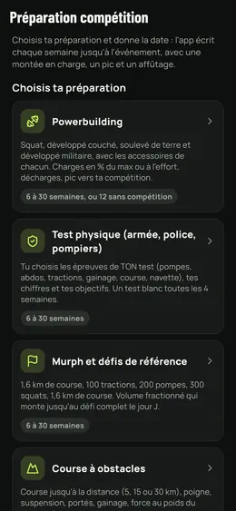 Le choix de la préparation